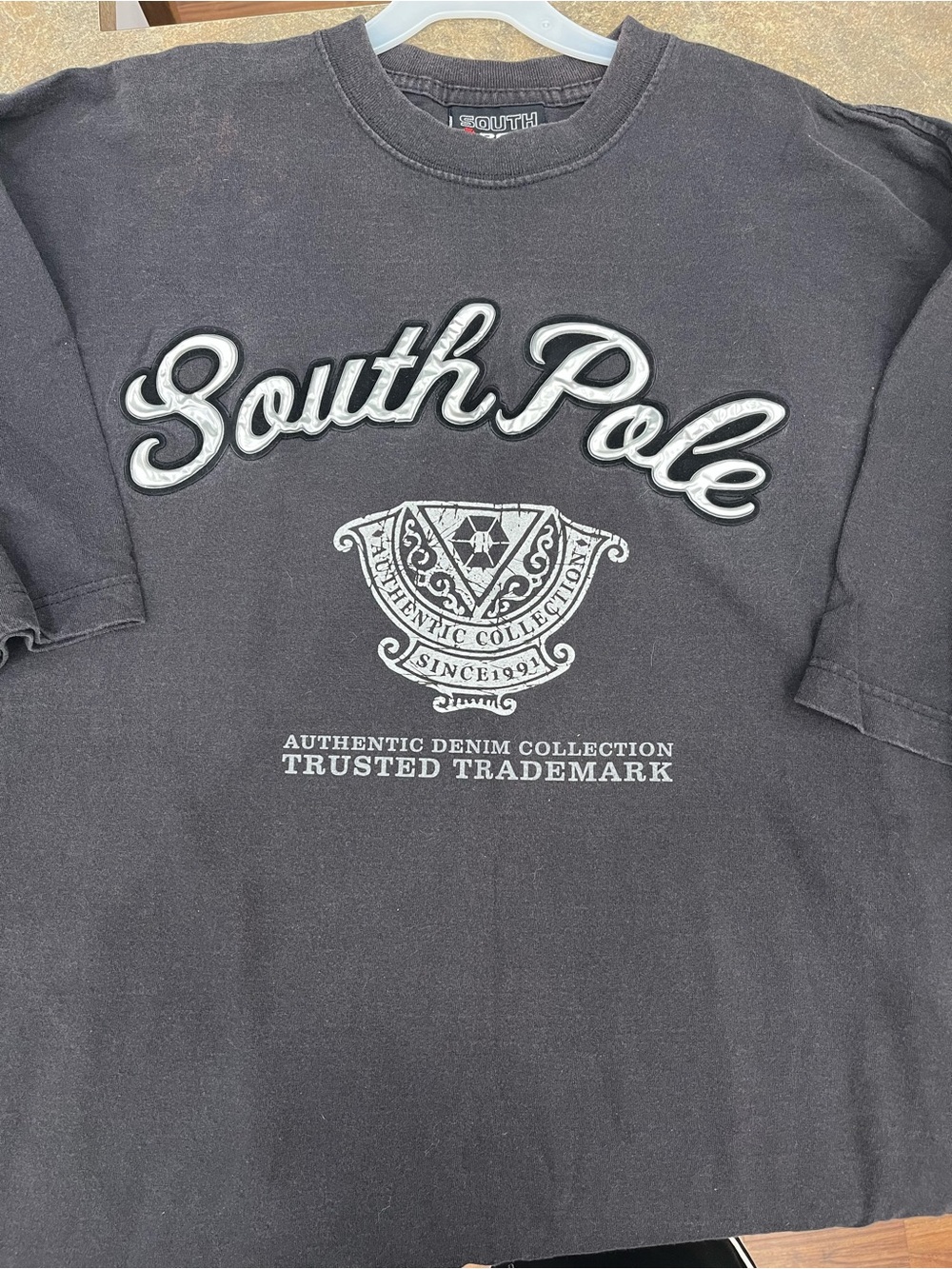 South Pole Black Short Sleeve Graphic Crewneck Tee